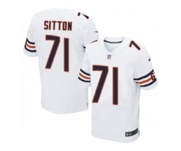 Men's Nike Chicago Bears #71 Josh Sitton Elite White NFL Jersey