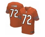 Men's Nike Chicago Bears #72 Charles Leno Elite Orange Alternate NFL Jersey