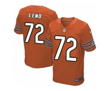 Men's Nike Chicago Bears #72 Charles Leno Elite Orange Alternate NFL Jersey