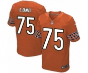 Men's Nike Chicago Bears #75 Kyle Long Elite Orange Alternate NFL Jersey