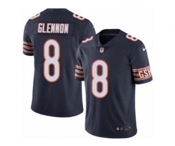 Men's Nike Chicago Bears #8 Mike Glennon Elite Navy Blue Rush NFL Jersey