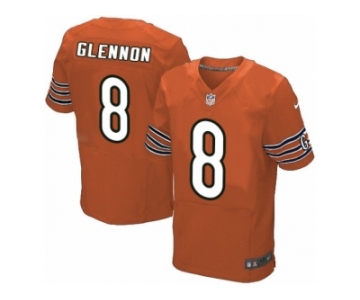 Men's Nike Chicago Bears #8 Mike Glennon Elite Orange Alternate NFL Jersey