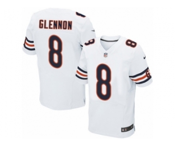 Men's Nike Chicago Bears #8 Mike Glennon Elite White NFL Jersey