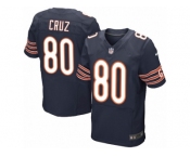 Men's Nike Chicago Bears #80 Victor Cruz Elite Navy Blue Team Color NFL Jersey