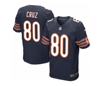 Men's Nike Chicago Bears #80 Victor Cruz Elite Navy Blue Team Color NFL Jersey