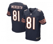 Men's Nike Chicago Bears #81 Cameron Meredith Elite Navy Blue Team Color NFL Jersey