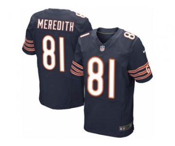 Men's Nike Chicago Bears #81 Cameron Meredith Elite Navy Blue Team Color NFL Jersey