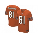 Men's Nike Chicago Bears #81 Cameron Meredith Elite Orange Alternate NFL Jersey