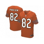 Men's Nike Chicago Bears #82 Logan Paulsen Elite Orange Alternate NFL Jersey