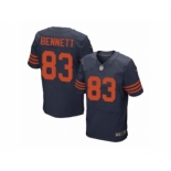 Men's Nike Chicago Bears #83 Martellus Bennett Elite Navy Blue 1940s Throwback Alternate NFL Jersey