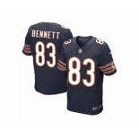 Men's Nike Chicago Bears #83 Martellus Bennett Elite Navy Blue Team Color NFL Jersey