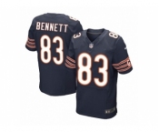 Men's Nike Chicago Bears #83 Martellus Bennett Elite Navy Blue Team Color NFL Jersey