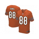 Men's Nike Chicago Bears #88 Dion Sims Elite Orange Alternate NFL Jersey