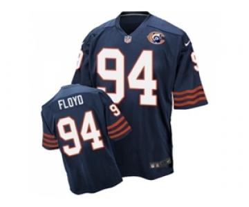 Men's Nike Chicago Bears #94 Leonard Floyd Elite Navy Blue Throwback NFL Jersey