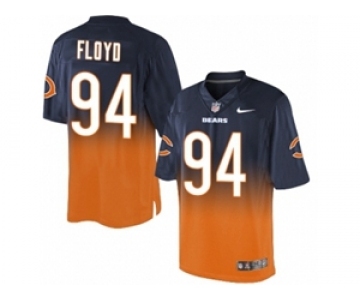 Men's Nike Chicago Bears #94 Leonard Floyd Elite Navy Orange Fadeaway NFL Jersey