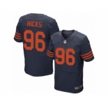 Men's Nike Chicago Bears #96 Akiem Hicks Elite Navy Blue 1940s Throwback Alternate NFL Jersey