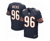 Men's Nike Chicago Bears #96 Akiem Hicks Elite Navy Blue Team Color NFL Jersey