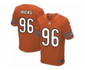 Men's Nike Chicago Bears #96 Akiem Hicks Elite Orange Alternate NFL Jersey