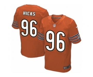 Men's Nike Chicago Bears #96 Akiem Hicks Elite Orange Alternate NFL Jersey