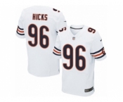 Men's Nike Chicago Bears #96 Akiem Hicks Elite White NFL Jersey