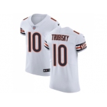 Nike Chicago Bears #10 Mitchell Trubisky White Men Stitched NFL Vapor Untouchable Elite Jersey