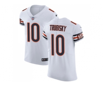 Nike Chicago Bears #10 Mitchell Trubisky White Men Stitched NFL Vapor Untouchable Elite Jersey