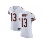 Nike Chicago Bears #13 Kendall Wright White Men Stitched NFL Vapor Untouchable Elite Jersey