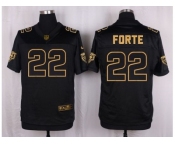 Nike Chicago Bears #22 Matt Forte Black Pro Line Gold Collection Jersey[Elite]