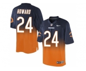 Nike Chicago Bears #24 Jordan Howard Navy Blue Orange Men's Stitched NFL Elite Fadeaway Fashion Jersey