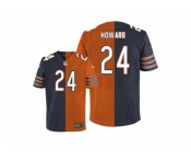 Nike Chicago Bears #24 Jordan Howard Navy Blue Orange Men's Stitched NFL Elite Split Jersey