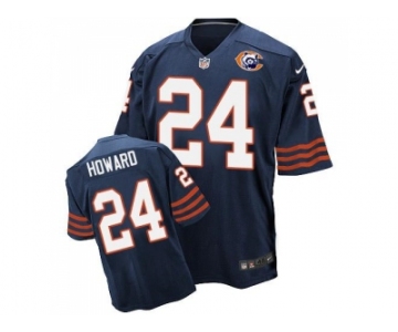 Nike Chicago Bears #24 Jordan Howard Navy Blue Throwback Men's Stitched NFL Elite Jersey