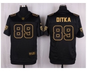 Nike Chicago Bears #89 Mike Ditka Black Pro Line Gold Collection Jersey[Elite]