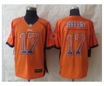 nike chicago bears #17 jeffery orange [Elite USA flag fashion]