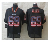 nike chicago bears #69 allen black [Elite USA flag fashion]