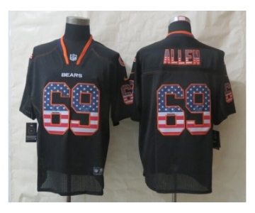 nike chicago bears #69 allen black [Elite USA flag fashion]