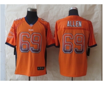 nike chicago bears #69 allen orange [Elite USA flag fashion]