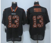 nike nfl jerseys chicago bears #13 white black[Elite united sideline][white]