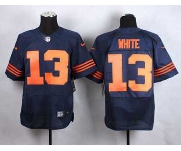 nike nfl jerseys chicago bears #13 white blue[Elite][white]][number orange]