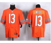 nike nfl jerseys chicago bears #13 white orange[Elite][white]