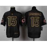 nike nfl jerseys chicago bears #15 brandon marshall black[Elite gold lettering fashion]