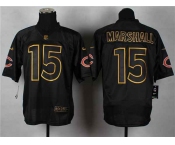 nike nfl jerseys chicago bears #15 brandon marshall black[Elite gold lettering fashion]