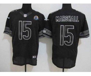 nike nfl jerseys chicago bears #15 marshall black[Elite 50th Patch]