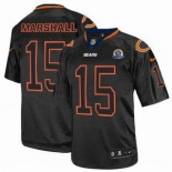 nike nfl jerseys chicago bears #15 marshall black[Elite lights out 50th Patch]