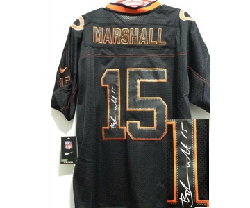 nike nfl jerseys chicago bears #15 marshall black[Elite lights out signature]