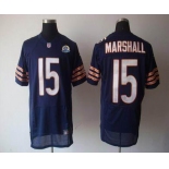 nike nfl jerseys chicago bears #15 marshall blue[Elite 50th Patch]