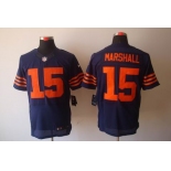 nike nfl jerseys chicago bears #15 marshall blue[Elite orange number]