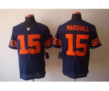 nike nfl jerseys chicago bears #15 marshall blue[Elite orange number]