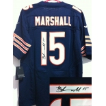 nike nfl jerseys chicago bears #15 marshall blue[Elite signature]