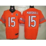 nike nfl jerseys chicago bears #15 marshall orange[Elite 50th Patch]