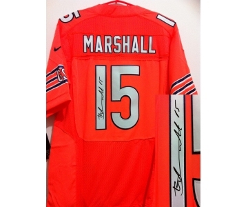 nike nfl jerseys chicago bears #15 marshall orange[Elite signature]